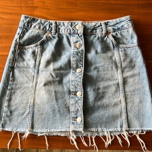 Top shop button down skirt